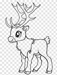 Easy step by step drawing tutorials for kids and beginners. Reindeer Line Art Drawing Black And White Hand Painted Vector Transparent Png