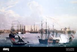 BOMBAY HARBOUR about 1730 with a ship ...