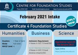 Students study english and a combination of core and elective stream discipline rmit training offers foundation studies classes in various delivery methods. Centre For Foundation Studies February 2021 Intake Application Open Till 7th January 2021 Apply Online Https Portal Mnu Edu Mv For More Info Https Courses Mnu Edu Mv Cfs Facebook