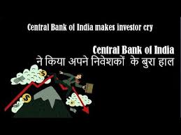 Get live bse/ nse stock price of bank of india with historical charts, financial reports, volume, market performance & latest news on ndtv profit. Central Bank Of India Makes Investor Cry Central Bank Share Price Youtube