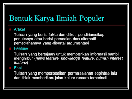 Karya ilmiah bentuk populer adalah. Yuniasih Pengampu Bahasa Indonesia Ppt Download