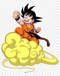 He is voiced by masako nozawa in the japanese version of the anime, by the late kirby morrow in the ocean english dub, and by sean schemmel in the funimation english dub. Dragon Ball Nimbus Cloud Kid Goku On Nimbus Hd Png Download 802x979 2166097 Pngfind