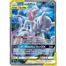 Mew Mewtwo Gx Sm191 Pokemon Promo Card Tag Team Gx Mew And Mewtwo Pokemon Mewtwo Mew Pokemon Card
