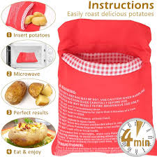 No bag or wrapper required. Buy 2pcs Baked Potato Bag Reusable Microwave Cooker Pouch For Potatoes Yam Corn Online In Vietnam B08yk29h73