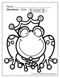 Free fairy tale coloring pages. Free Frog Prince Coloring Page Pagina Para Colorear Un Sapo Rey Fairy Tale Crafts Fairy Tales Preschool Fairy Tale Activities