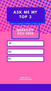 Question Box Top 3 Template In 2020 This Or That Questions Templates Instagram Growth