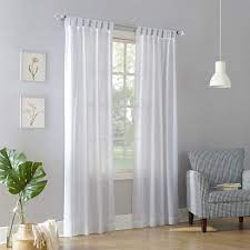 Tab top curtains are flexible and wonderful. 95 X40 Joshua Heathered Textured Tab Top Semi Sheer Curtain Panel White No 918 Target