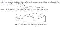 And for symmetric aerofoil using thin airfoil theory u get the coefficient of lift as 2*π*alpha. 6 10 Pts Calculate The Lift And Drag Coefficient Chegg Com