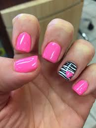 Are you searching for new nail designs for short nails? Gel Mani Shellac Zebra Pink Valentine Nails Polish February February Nails Nail Designs Valentines Valentine S Day Nail Designs
