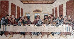 Leonardo Da Vinci Last Supper Reproduction Mosaic Da Vinci Last Supper Painting Mural Painting