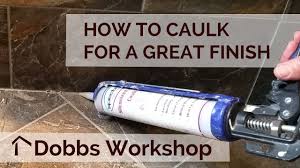 Color fast caulk is available in a myriad of colors to match every major grout manufacturers color charts. How To Caulk Tile For A Great Finish Youtube