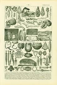 1897 Prehistoire Planche Originale Ancienne Larousse Etsy Antique Prints Prints Archaeology