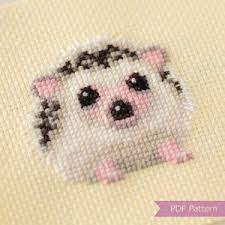 Zweigart 14 count flaxen aida fabric, wool/acrylic threads, colour printed chart and full instructions. Hedgehog Cross Stitch Pattern Pdf Hedgehog Embroidery Etsy Hedgehog Cross Stitch Cross Stitch Patterns Cross Stitch Designs