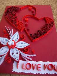Handmade Romantic Birthday Card For Lover El Lugar Para Comprar Y Vender Todo Lo Que Esta Hecho A Mano Valentine Greeting Cards Handmade Valentines Cards Paper Quilling