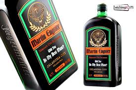 Jager Jagermeister Custom Design Bottle Label Etch Gift Wedding Best Man Engraved Wine Bottles Bottle Personalized Bottles