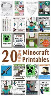 Minecraft Free Printables With Ideas For Learning Huge List Minecraft Printables Minecraft Printables Free Homeschool Minecraft