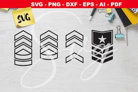 Download Us Army Enlisted Rank Insignia Svg Graphic By Novart Creative Fabrica PSD Mockup Templates