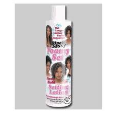 No other hair i've tried even compares to it. Black N Sassy Foamy Set Firm Hold Setting Lotion 12oz