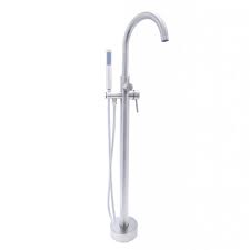 Polished chrome and polished brass shower heads are plastic. Dyconn Faucet Jog Brass Freestanding Tub Faucet Brushed Nickel Btf43 Bn Rona