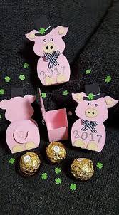 10x Glucks Schweine Goodies 2017 Zum Befullen Handarbeit Basteln Silvester Glucksbringer Basteln Silvester Silvester Deko Basteln