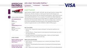 First of all, you have to apply for the paycard on the official portal. Rapid Pay Card Visa Login And Support