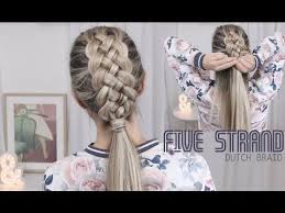 French braid is one of the braids we love to wear. Beautiful Five 5 Strand Dutch Braid Tutorial How To Diy Youtube Braided Hairstyles Tutorials Short Textured Hair Dutch Braid Tutorial