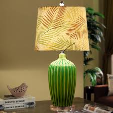 Table lamps small finial table lamp Green Crack Ceramic Table Lamp With Leaf Pattern Shade Acrylic Base Table Lamp For Living Room Bedroom Bedside Decor Table Lamps Table Lamps Aliexpress