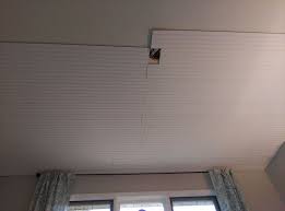 How To Cover Popcorn Ceiling With Beadboard Planks Diy Covering Popcorn Ceiling Popcorn Ceiling Diy Ceiling