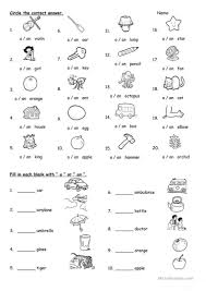 A Or An Worksheet Free Esl Printable Worksheets Made By Teachers English Grammar Worksheets English Grammar Grammar Worksheets