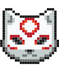 Head Wolf Tete De Loup Wall Decals Stickaz Pixel Art Grid Anime Pixel Art Pixel Art Pattern
