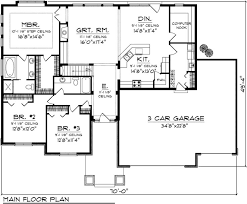 Traditional Style House Plan 73140 With 3 Bed 2 Bath 3 Car Garage Ranch Style House Plans Ranch House Plans House Plans Open Floor