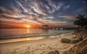 Find and download sunset beach wallpaper on hipwallpaper. Amazing Sunset Over The Caribbean Beach Wallpaper Beach Wallpapers 47867
