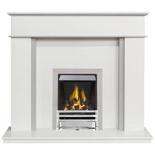 A fireplace or hearth is a structure made of brick, stone or metal designed to contain a fire. The Glasgow White Grey Marble High Efficiency Gas Fireplace Suite Low Cost Fireplaces