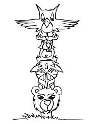 Free Printable Totem Pole Coloring Pages For Kids In 2020 Totem Pole Art Snake Coloring Pages Totem Pole Drawing