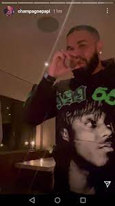 Drake Wearing A Juice Wrld Hoodie R Drizzy