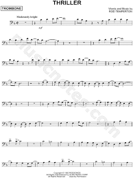 To get all of the pitches, you need change the harmonic series. Michael Jackson Thriller Sheet Music Trombone Solo In D Minor Download Print Sku Mn0132112