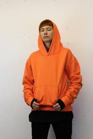 Orange Hoodie Drop Shoulder Hoodie Fashion Hoodies Orange Hoodie