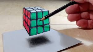 Anamorphic Illusion Drawing 3d Rubiks Cube Levitate Cube Time Lapse Rubik S Cube Optische Illusies Illusies