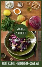 Rotkohl Birnen Salat Rezept Rotkohl Rezepte Mit Rotkohl Lebensmittel Essen