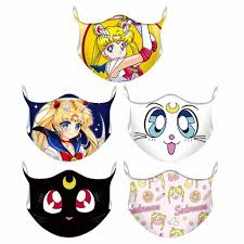 Bishōjo senshi sērā mūn, originally translated as pretty soldier sailor moon and later as pretty guardian sailor moon) is a japanese shōjo manga series written and illustrated by naoko takeuchi.it was originally serialized in nakayoshi from 1991 to 1997; 5 Stuck Wiederverwendbare Anime Sailor Moon Maske Real De