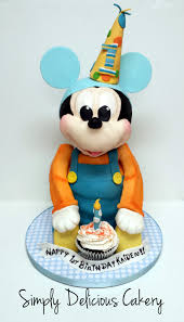 3d Baby Mickey Mouse 1st Birthday Fondant With Fondant Accents Cupcake Was For The Birthday Boy Cakecentral Com