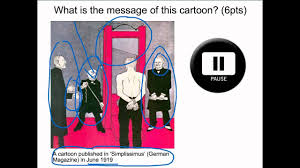 Assorted cartoons including drawings by paul klenck of napoleon iii, the german emperor and bismarck, and a drawing of bismarck, 'l'homme à la boule' by draner. Treaty Of Versailles Cartoon Analysis Guillotine Youtube