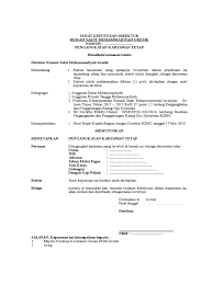 Keputusan ini berlaku sejak tanggal ditetapkan dan apabila dikemudian hari terdapat. Sk Pegawai Tetap