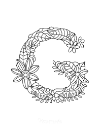 Letter g coloring pages that parents and teachers can customize and print for kids. 112 Beautiful Flower Coloring Pages Free Printables For Kids Adults