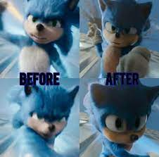 old vs new comparison sonic the movie sonic the hedgehog sonic art