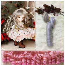 1pc 15*100cm DIY Wig Hair For Blythe Doll For 1/3 1/4 1/6 BJD Doll DIY  High-temperature Wire Handmade Curly Wigs Doll Hairs - AliExpress