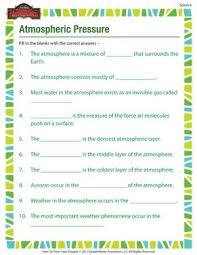 Elementary Worksheet On Atmospheric Pressure Google Search Elementary Worksheets Middle School Kids Worksheets Printables