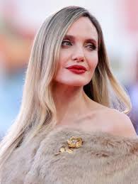 Angelina Jolie Inspired Floral Zircon Brooch, Gold Lotus Flower with  Faceted London Blue Center Crystal, Small Emerald Green Stem CZ #1762