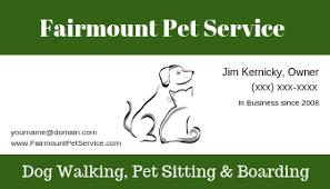 A pet sitting business makes money by charging pet owners for a variety of pet care services. Dog Walking Business Cards How You Can Design Your Own Fairmount Pet Service