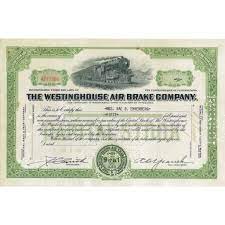 The Westinghouse Air Brake Company - 50 Azioni - 1950